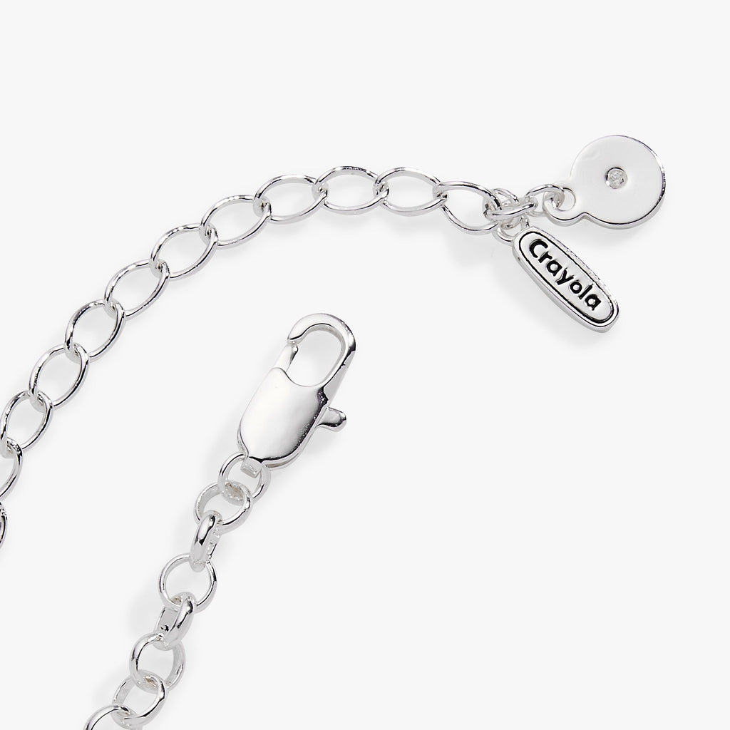 Tickle Me Pink Whimsical Charm Chain Bracelet with Enamel Charms
