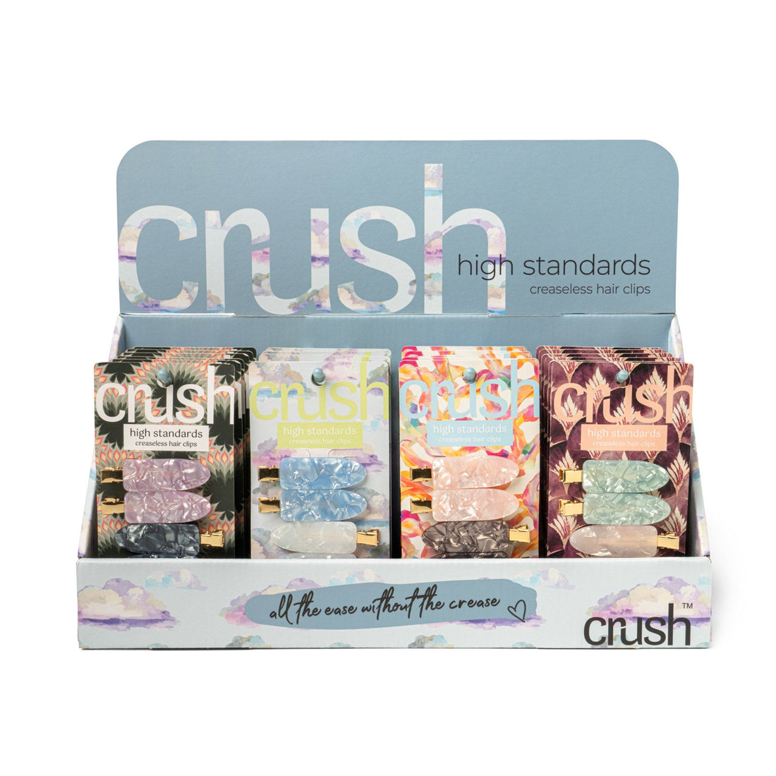 Crush™ High Standards Creaseless Hair Clips – 4 Pack