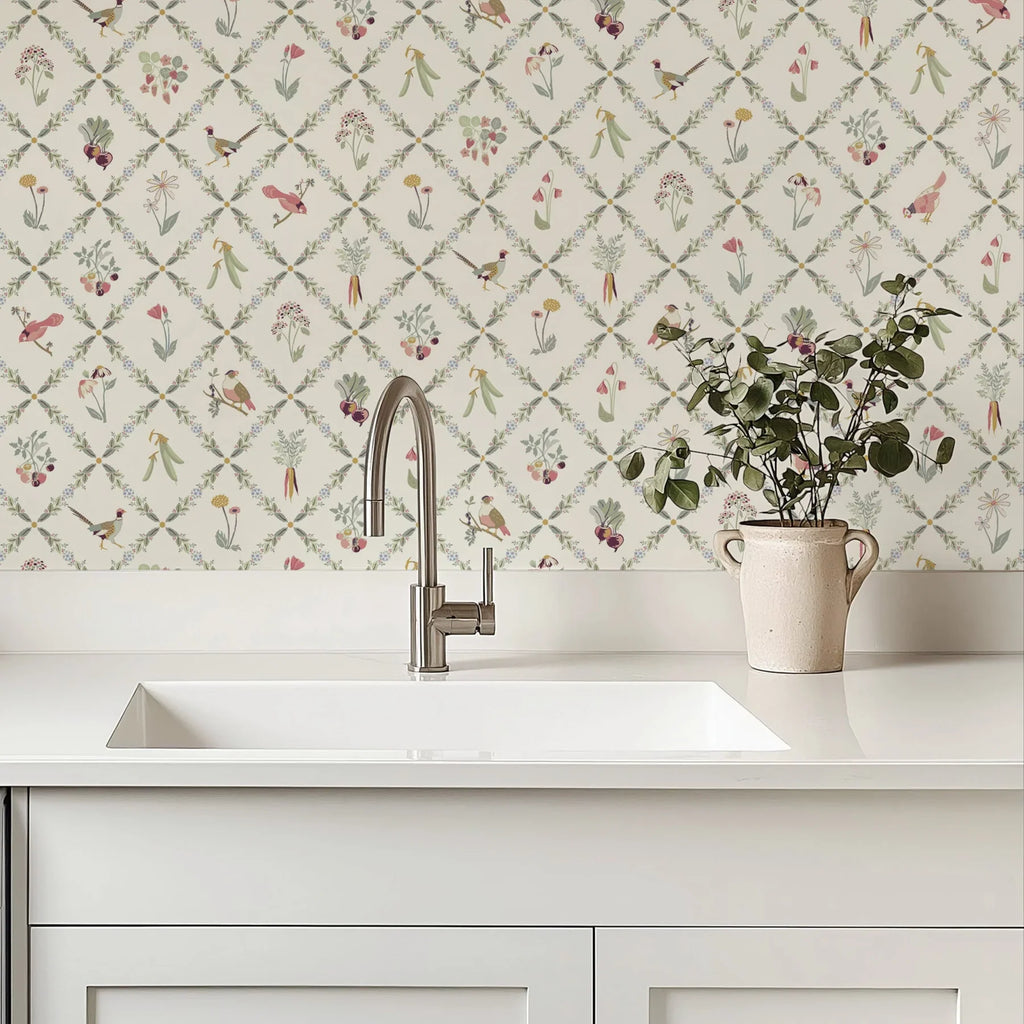 Kacie Wallpaper by Linen and Paper Design