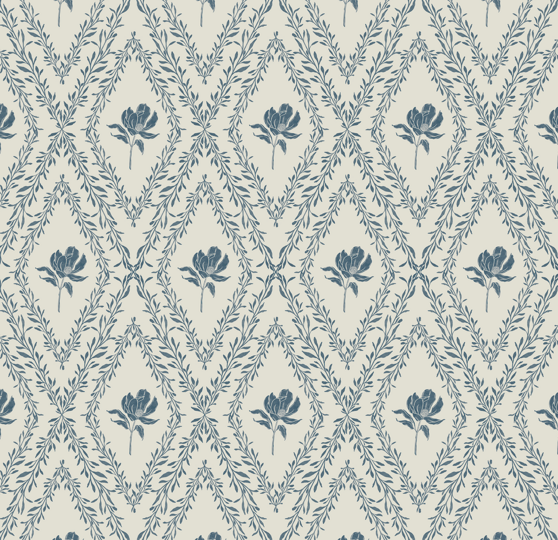 Violet Floral Removable Wallpaper for Modern Home Decor