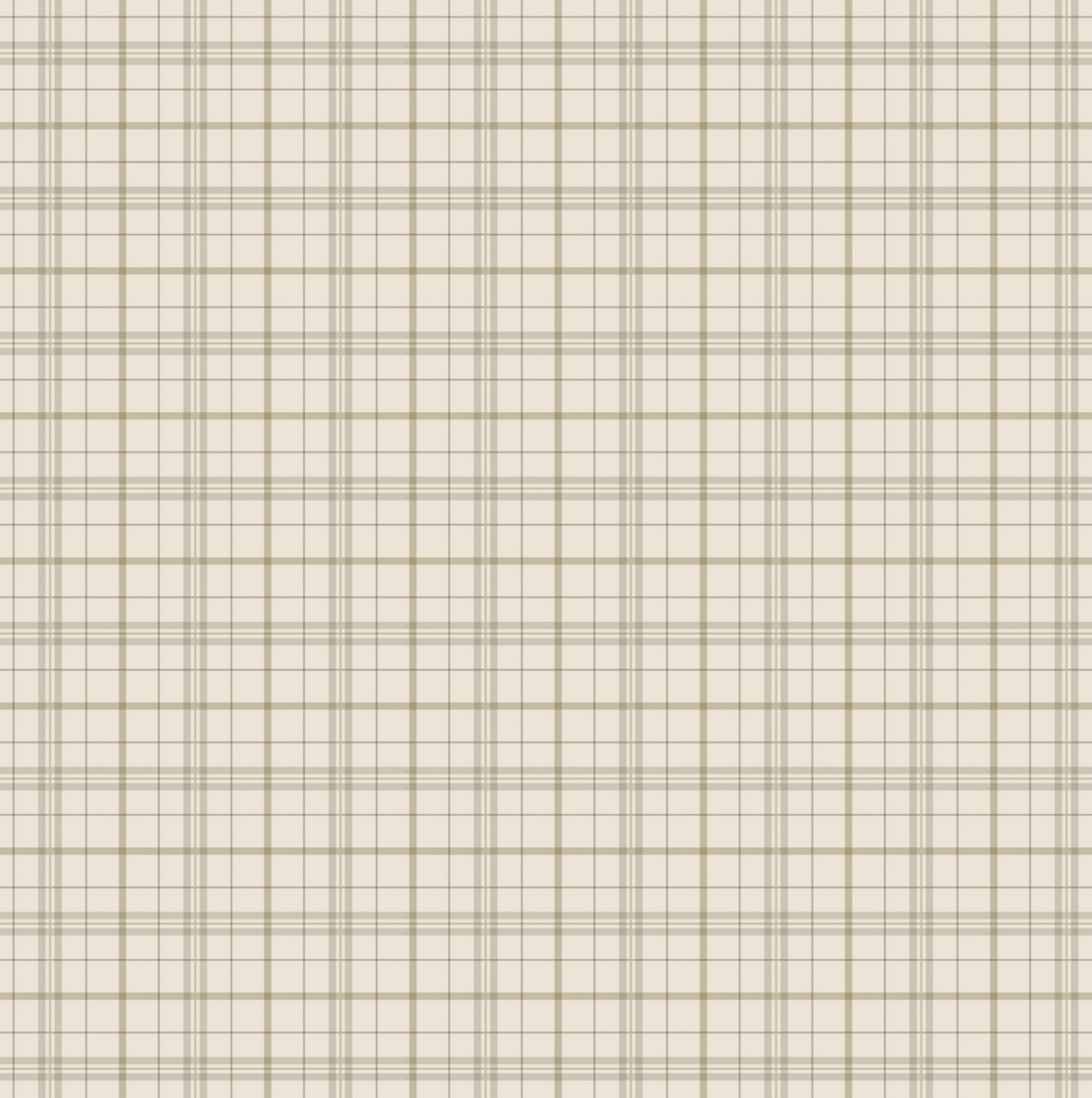 Alcott Plaid Wallpaper in Olive Green and Cream Farmhouse