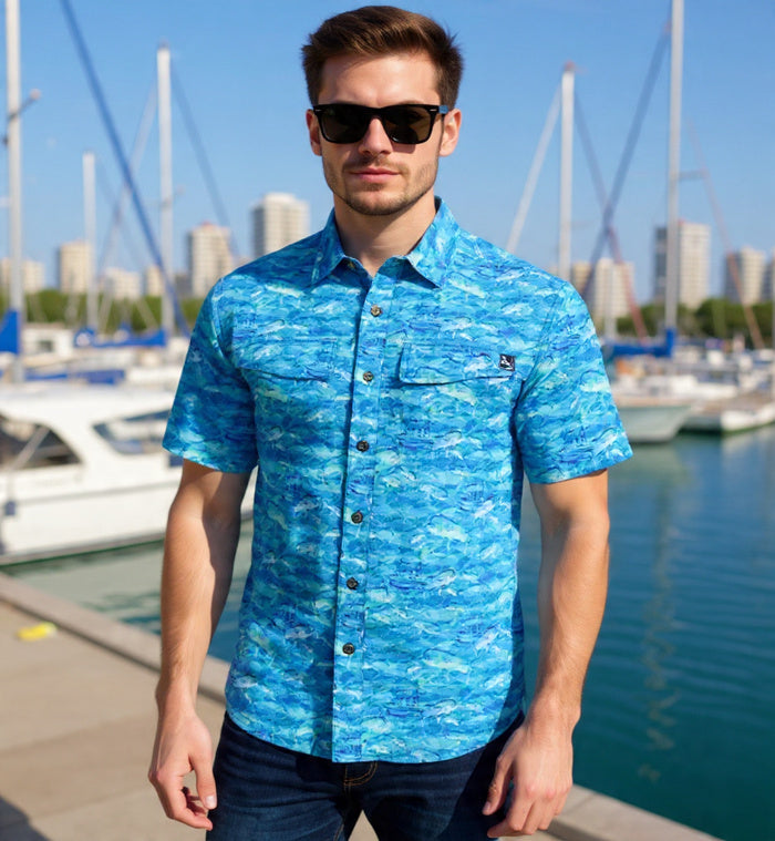 Men's Mahi Rush UV Protection Vented Performance Fishing Shirt