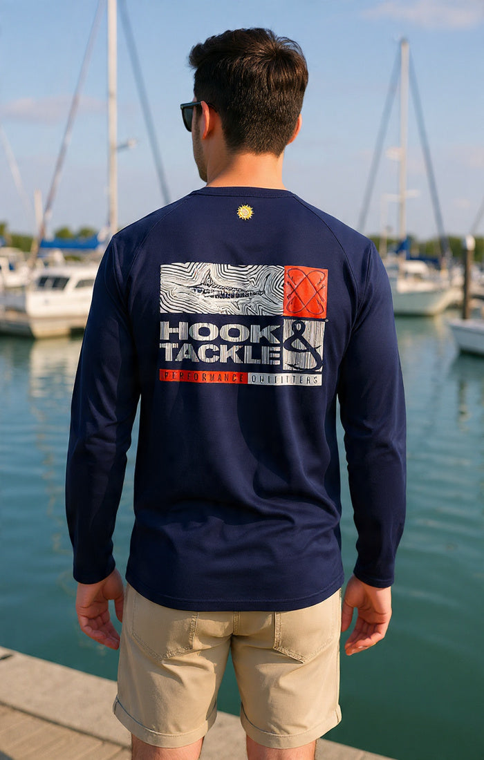 Men's Marlin Groove Long Sleeve UV Protection Fishing Shirt - Image 4