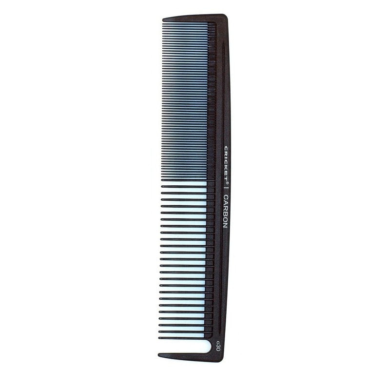 Professional black carbon hair comb for thick and coarse hair styling