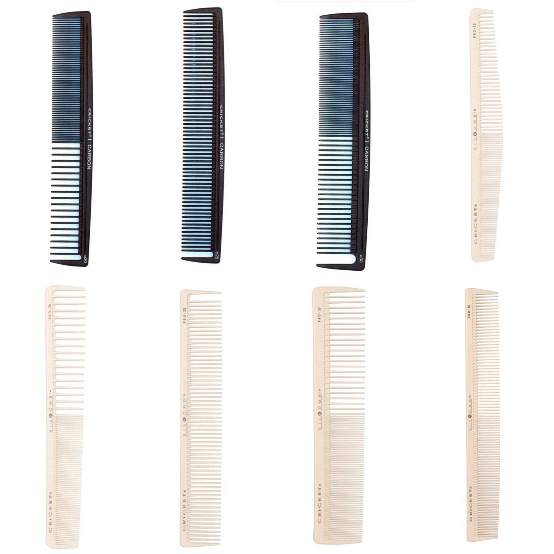 Cricket professional 8-piece hair comb power pack for barbers and stylists