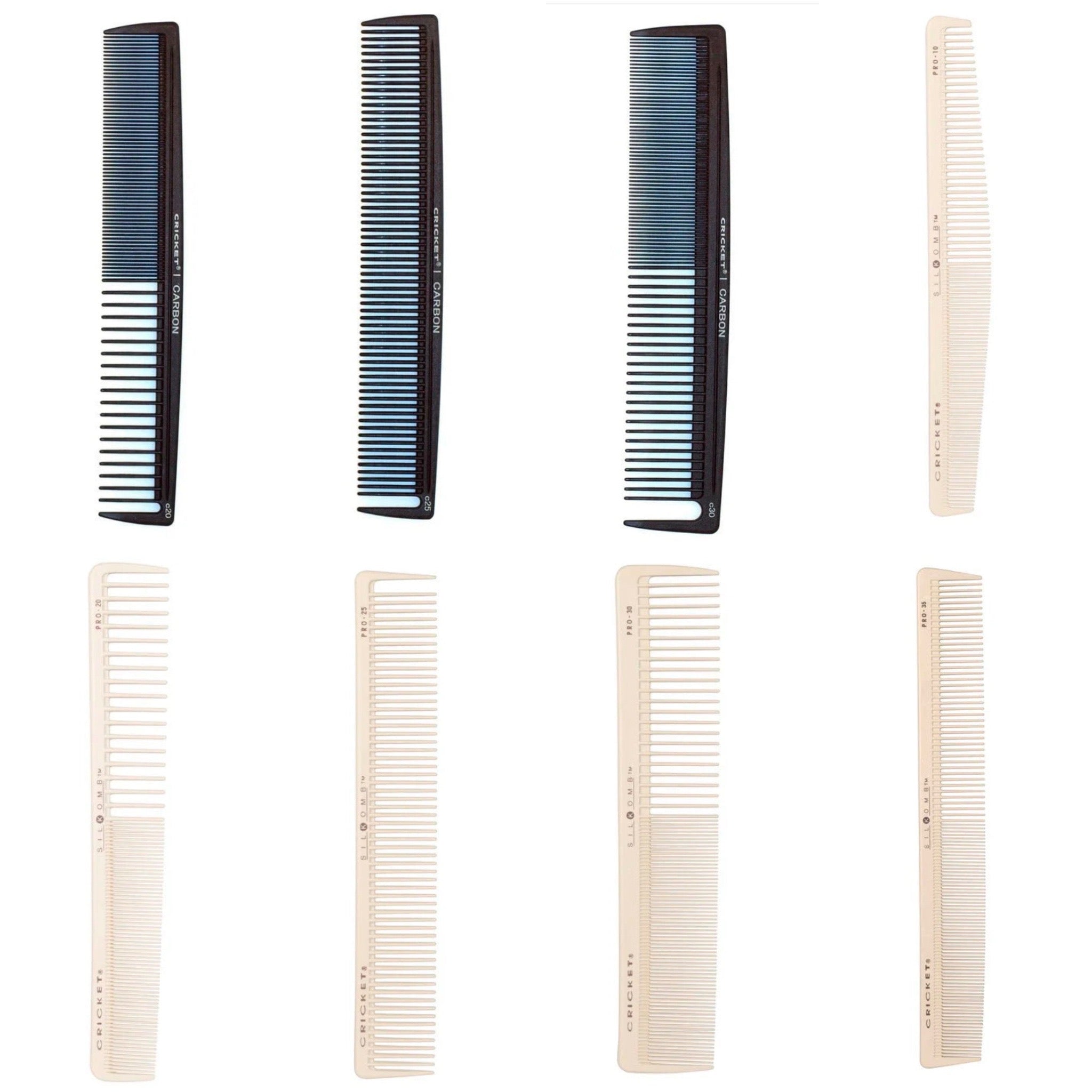 Cricket professional 8-piece hair comb power pack for barbers and stylists