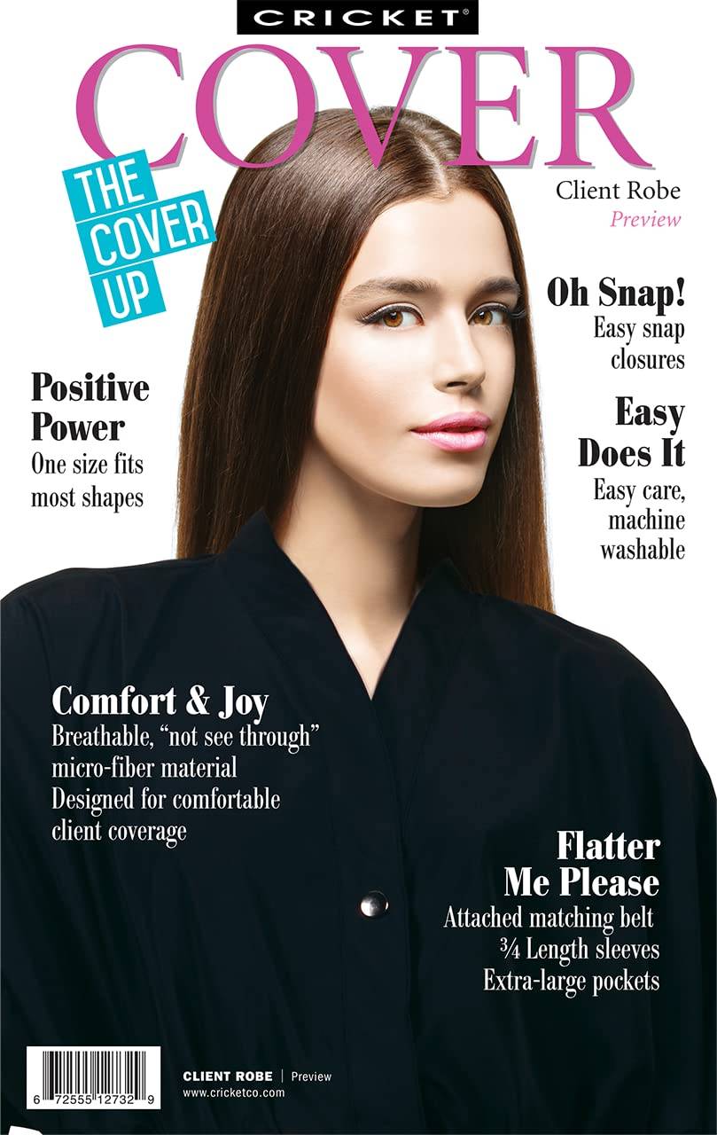 Cricket Preview Stylist Microfiber Cover-Up in sleek black fabric