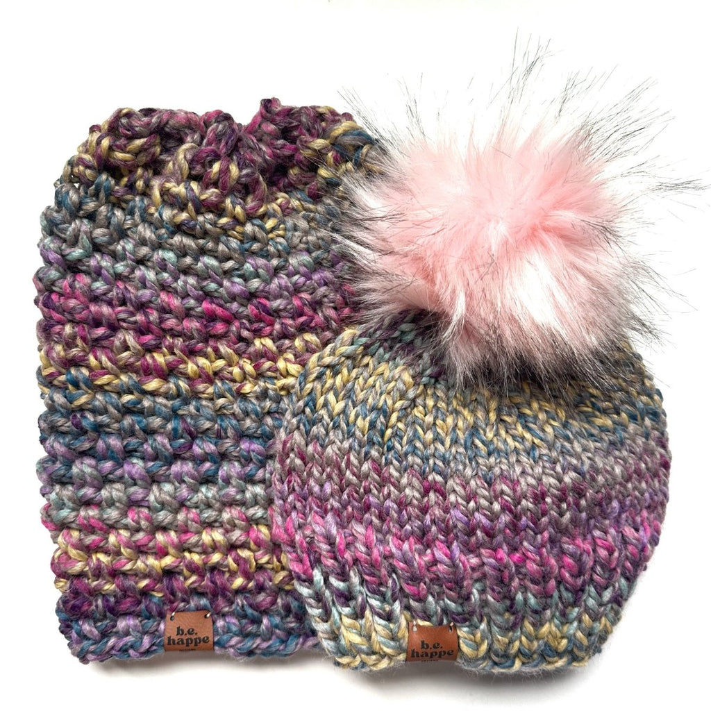 Crochet Simple Slouch Hat | Purple Slouchy Beanie