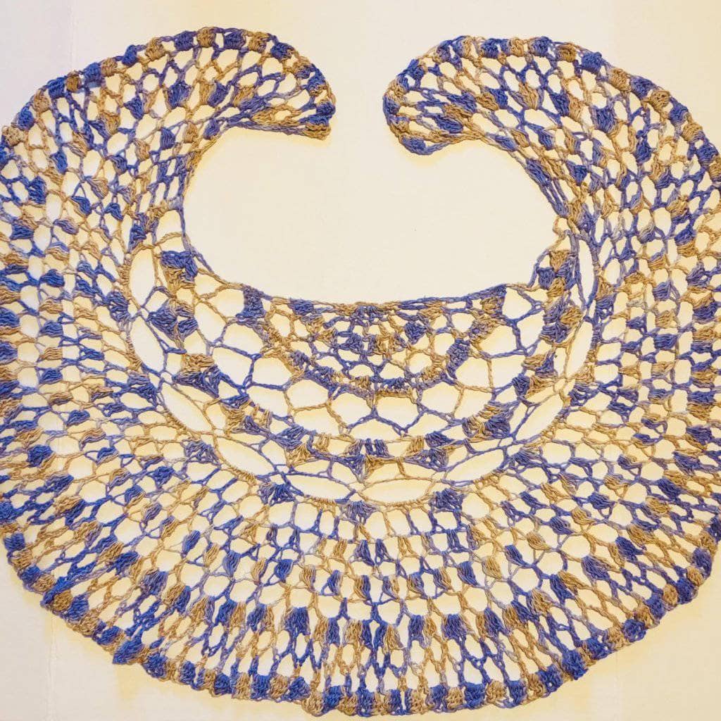 Summer's Breeze Shawlette Knit & Crochet Kit - Lavender & Beige