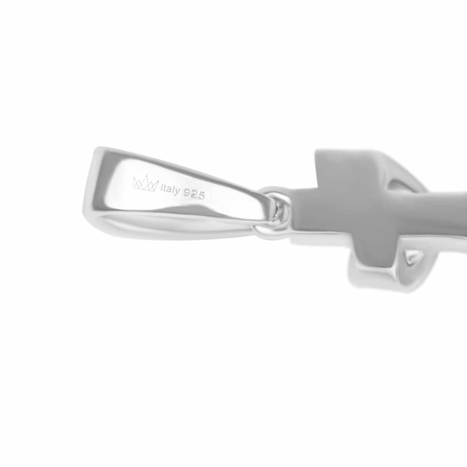 Jesus Crucifix Cross Pendant in 925 Sterling Silver
