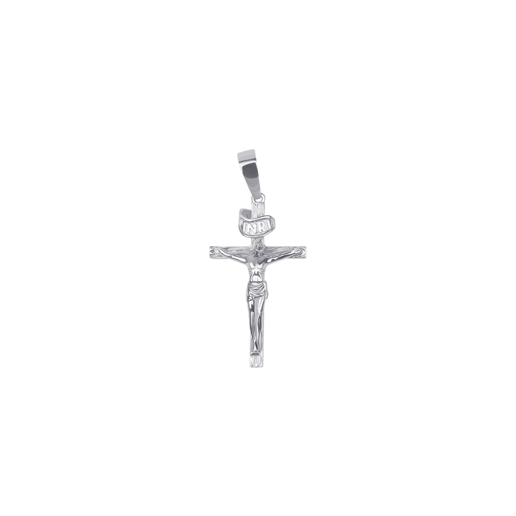 Jesus Crucifix Cross Pendant Solid 925 Sterling Silver