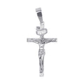 Jesus Crucifix Cross Pendant Solid 925 Sterling Silver