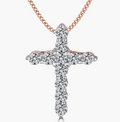 Pandent 0.55 Carat Moissanite Pendant in 14K Rose Gold