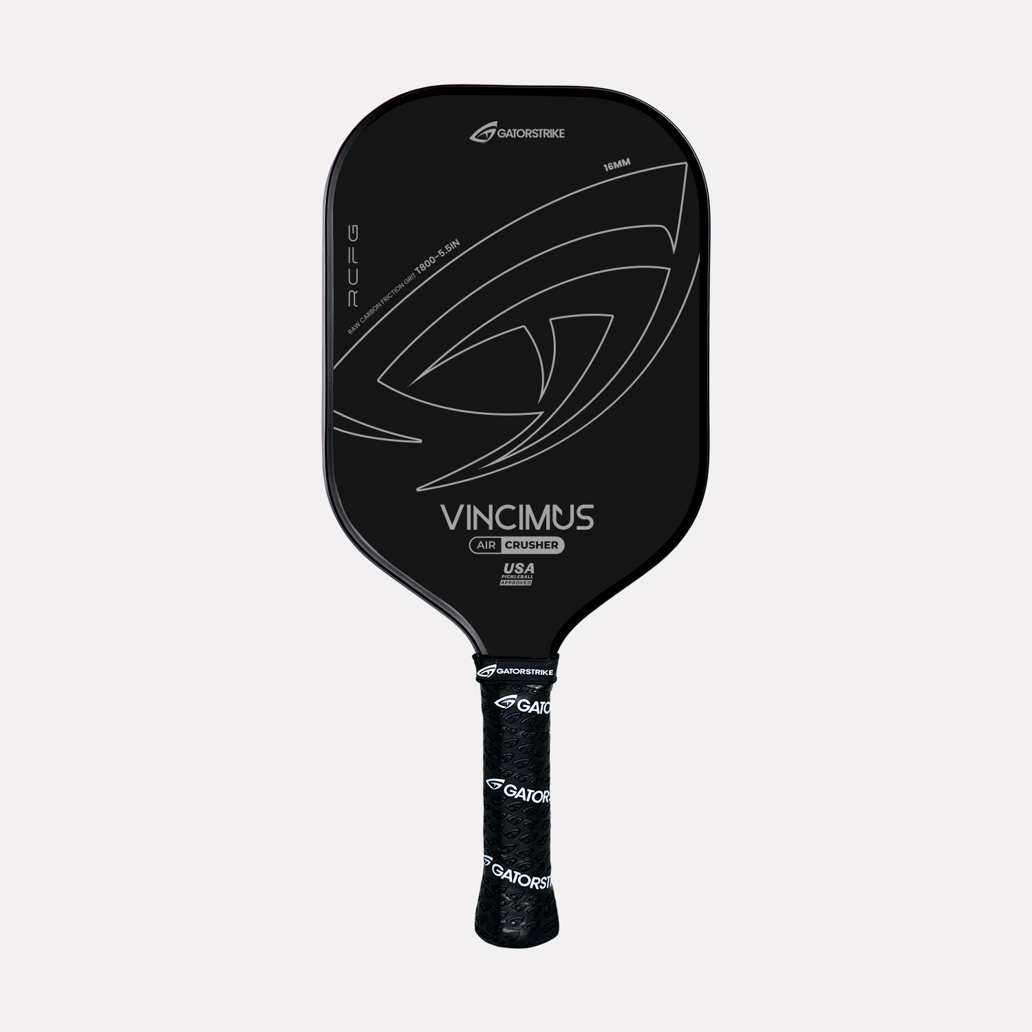 Vincimus 16mm Raw Carbon Fiber Pickleball Paddle - Pro Performance