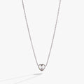 Crystal Heart Pendant Necklace in Gold-Tone Stainless Steel