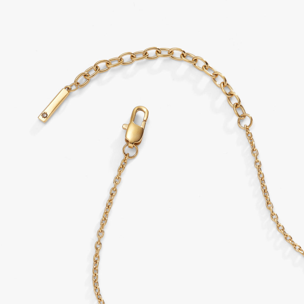 Crystal Heart Pendant Necklace in Gold-Tone Stainless Steel