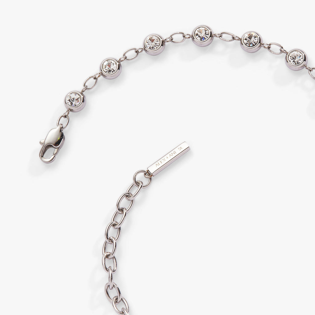 Crystal Pebble Chain Bracelet in Gold-Tone with Adjustable Clasp
