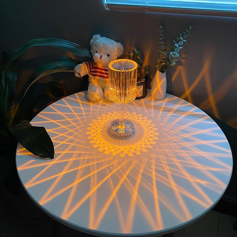 RGB Crystal Diamond LED Table Lamp with Remote Control
