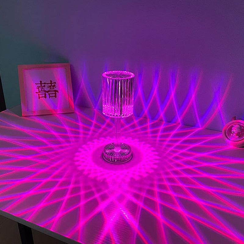 RGB Crystal Diamond LED Table Lamp with Remote Control