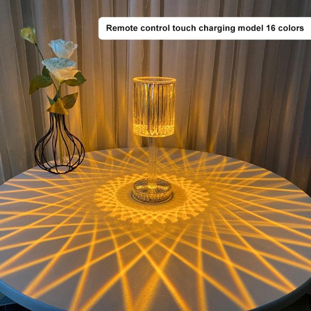RGB Crystal Diamond LED Table Lamp with Remote Control