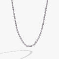 Crystal Tennis Chain Necklace - Adjustable Sparkle Statement Piece