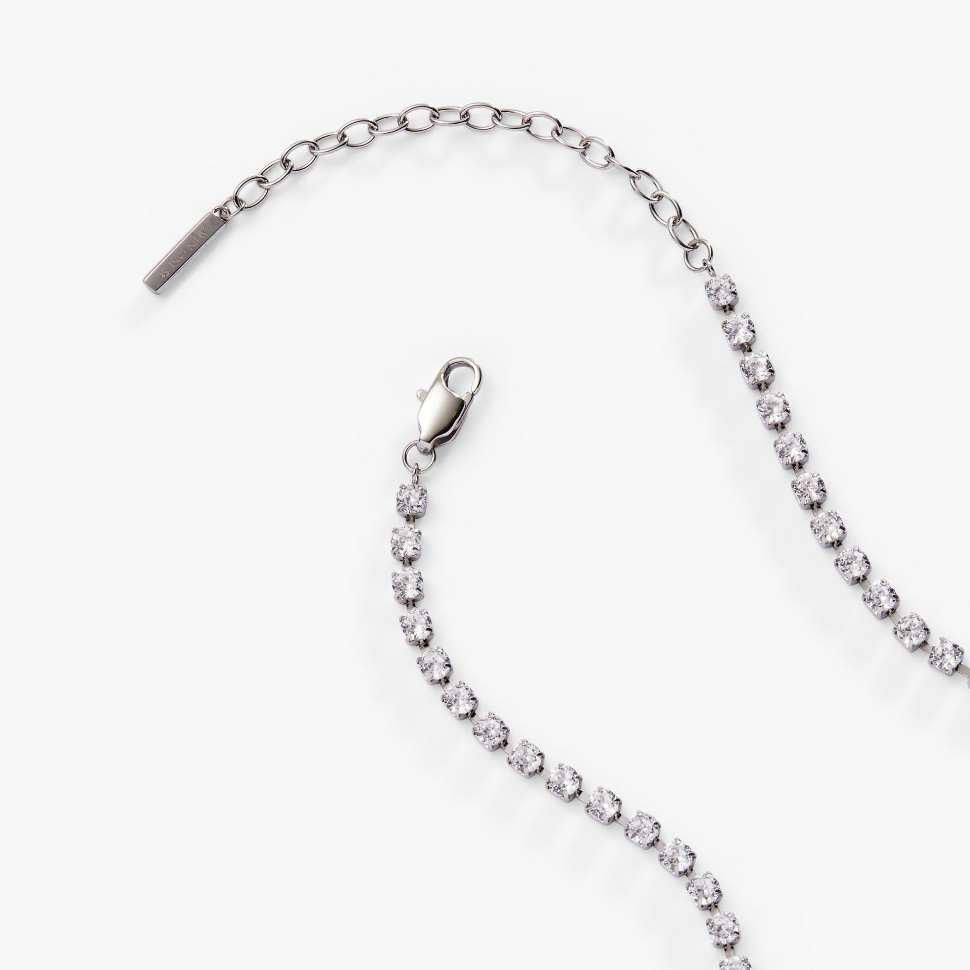 Crystal Tennis Chain Necklace - Adjustable Sparkle Statement Piece