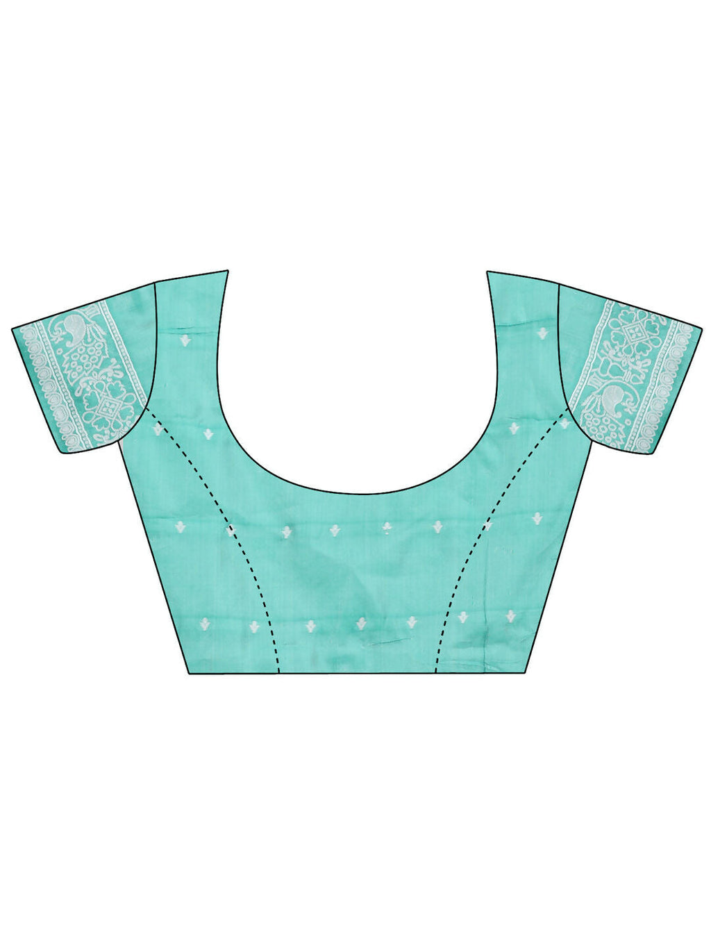 Sea Green Linen Cotton Saree with Matching Blouse Piece