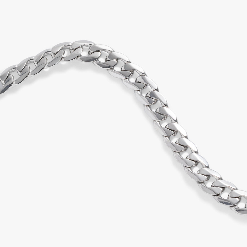 Everyday Flat Curb Chain Bracelet in Stainless Steel - Silver