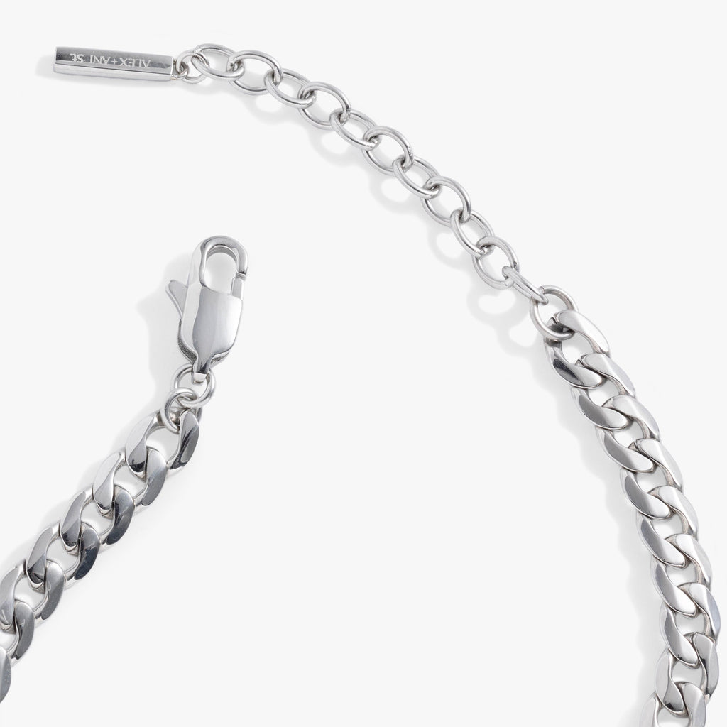Everyday Flat Curb Chain Bracelet in Stainless Steel - Silver