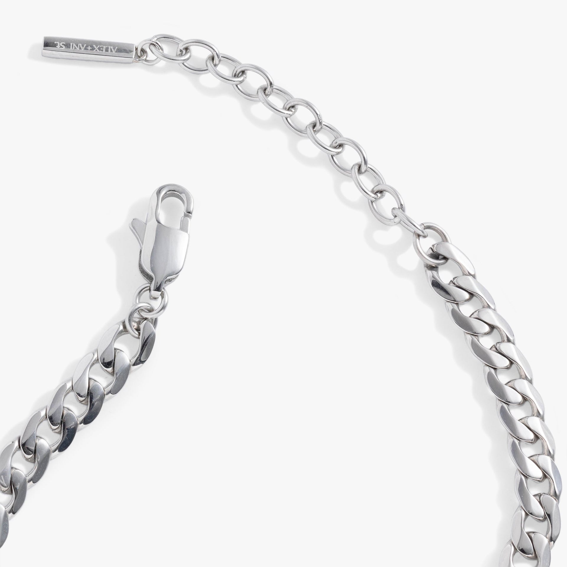 Everyday Flat Curb Chain Bracelet in Stainless Steel - Silver
