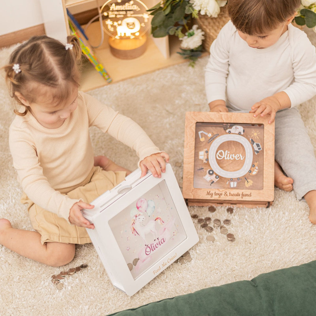 Personalized Kids Car Storage Box - Toy Organizer for Nursery