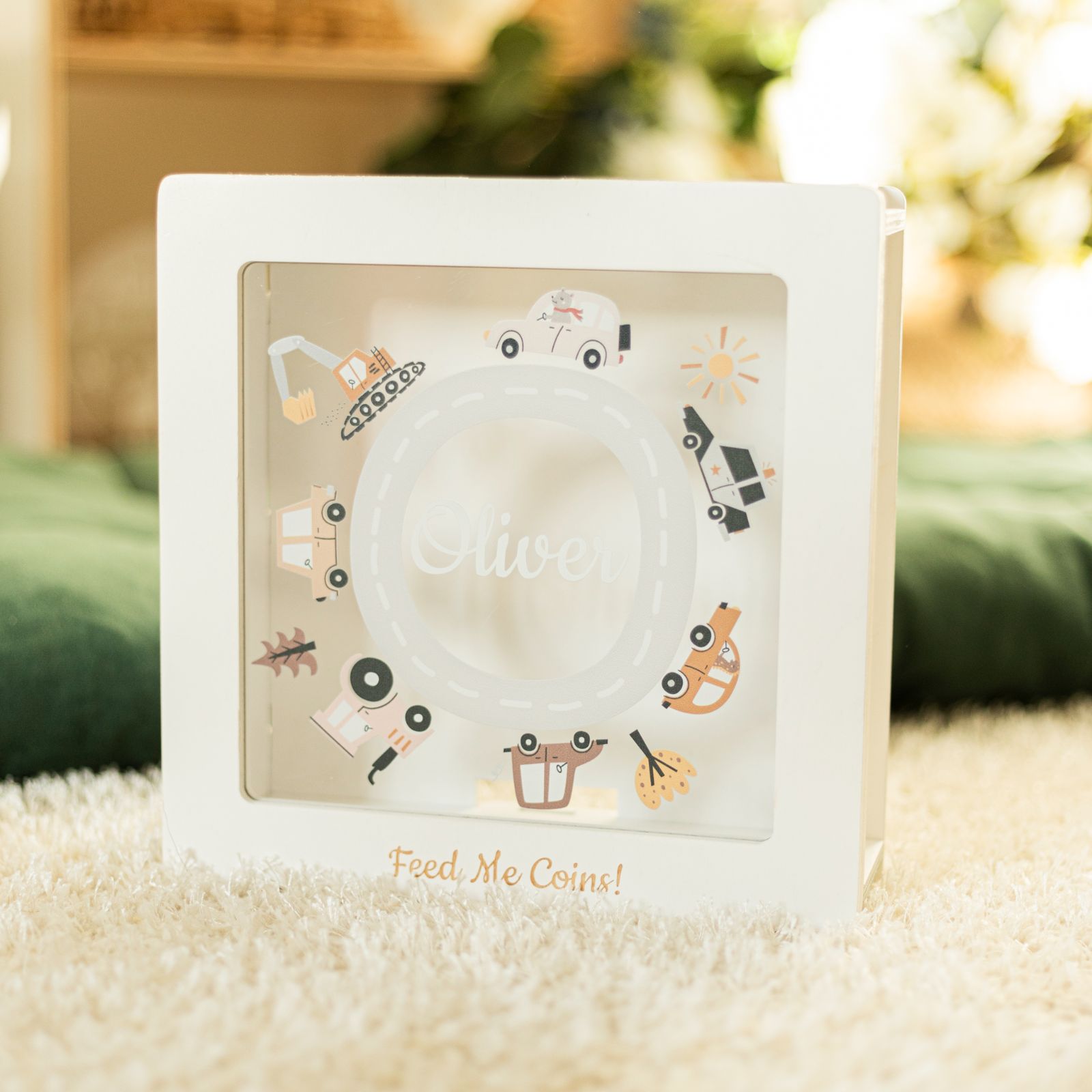Personalized Kids Car Storage Box - Toy Organizer for Nursery