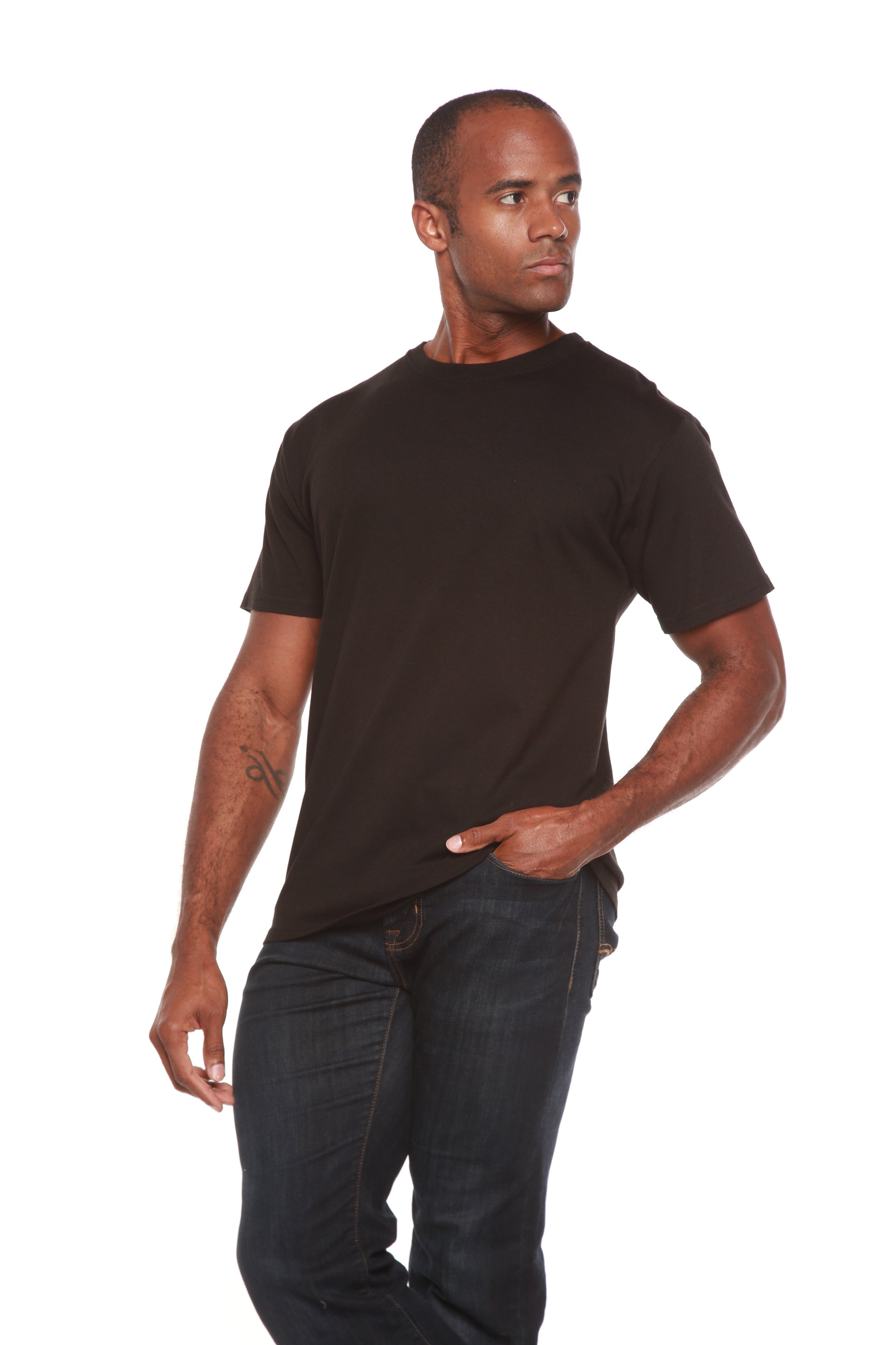 Custom Printed Men's Bamboo Viscose/Organic Cotton Short Sleeve T-Shirt