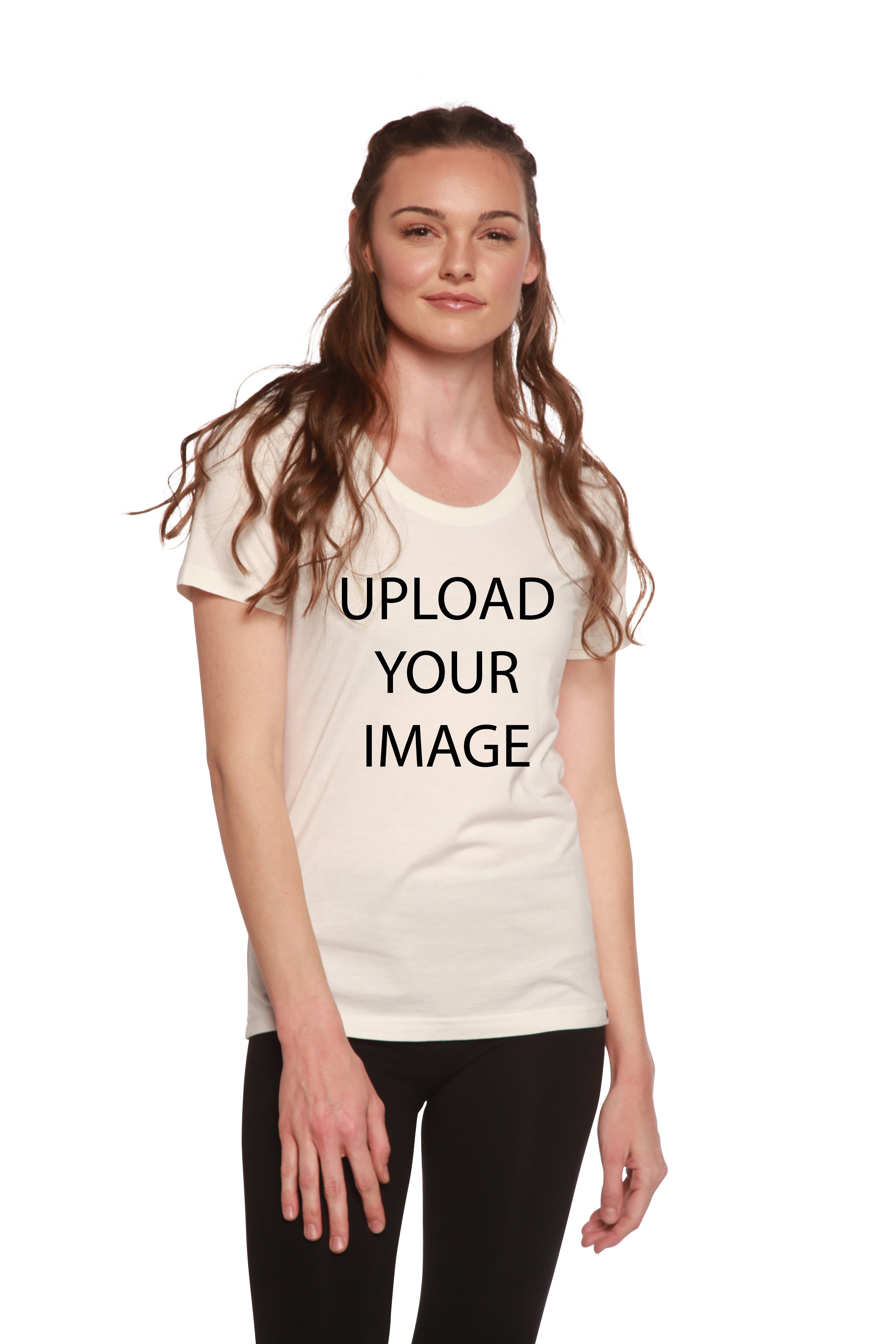 Women's Bamboo Cotton Graphic T-Shirt Scoop Neck