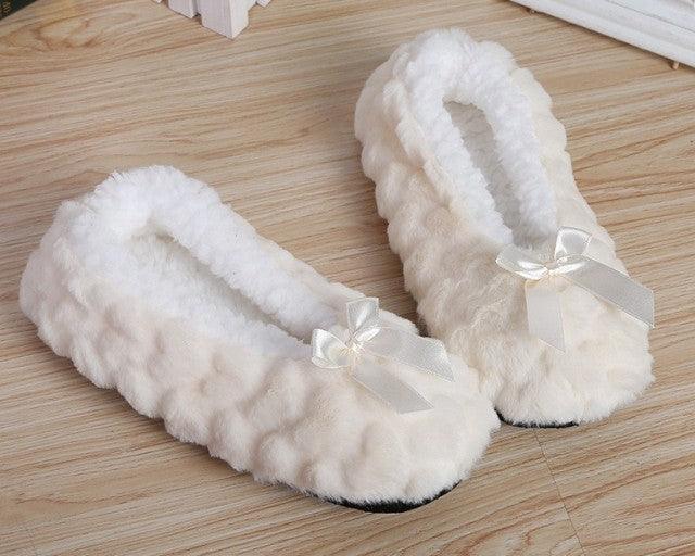 Women's Plush Fleece Lined Indoor Slippers Non-Slip House Shoes