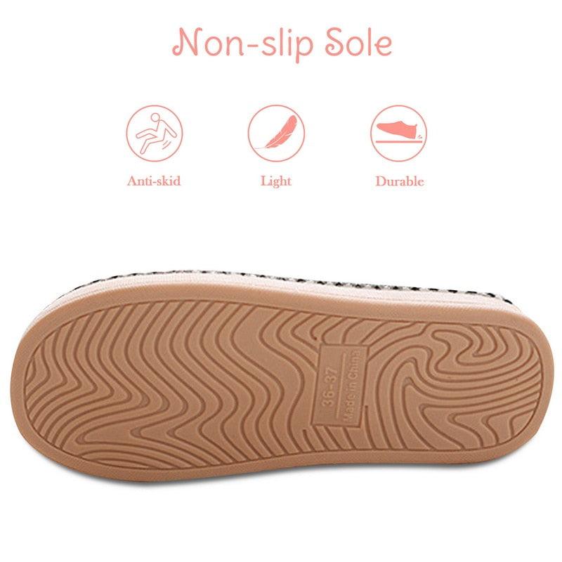 Cute Cat Plush Fuzzy House Slippers for Women Warm Indoor Slides