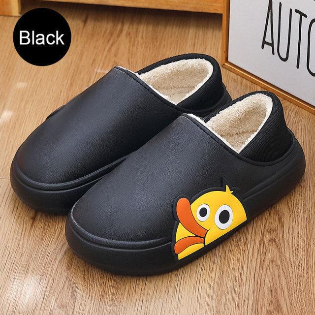 Waterproof Cotton Bear Slippers with Memory Foam & Non-Skid Sole
