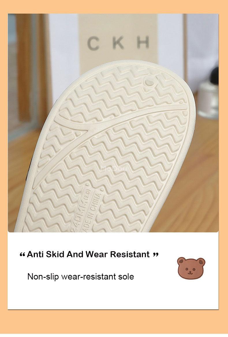 Waterproof Cotton Bear Slippers with Memory Foam & Non-Skid Sole