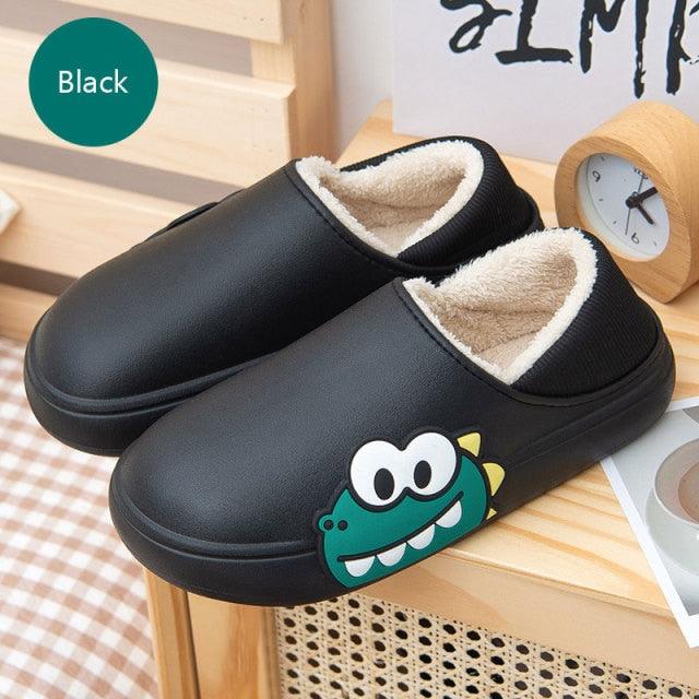 Waterproof Cotton Bear Slippers with Memory Foam & Non-Skid Sole