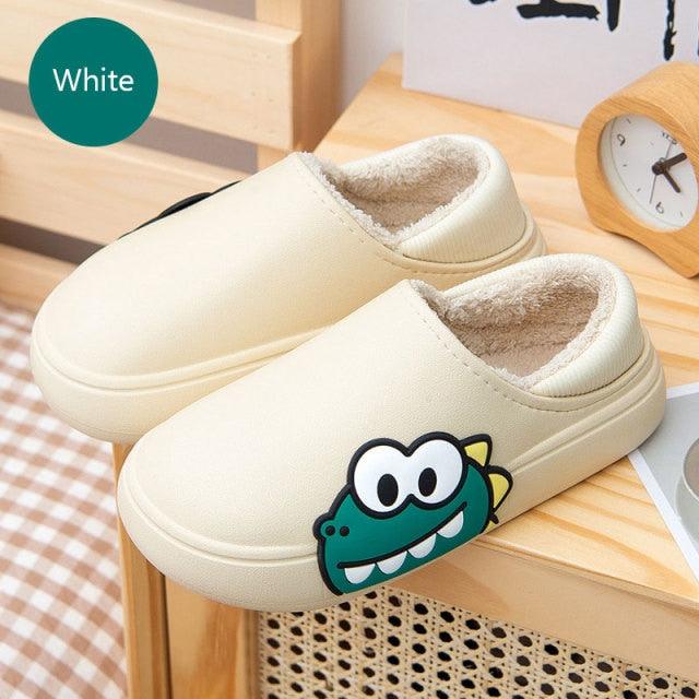 Waterproof Cotton Bear Slippers with Memory Foam & Non-Skid Sole