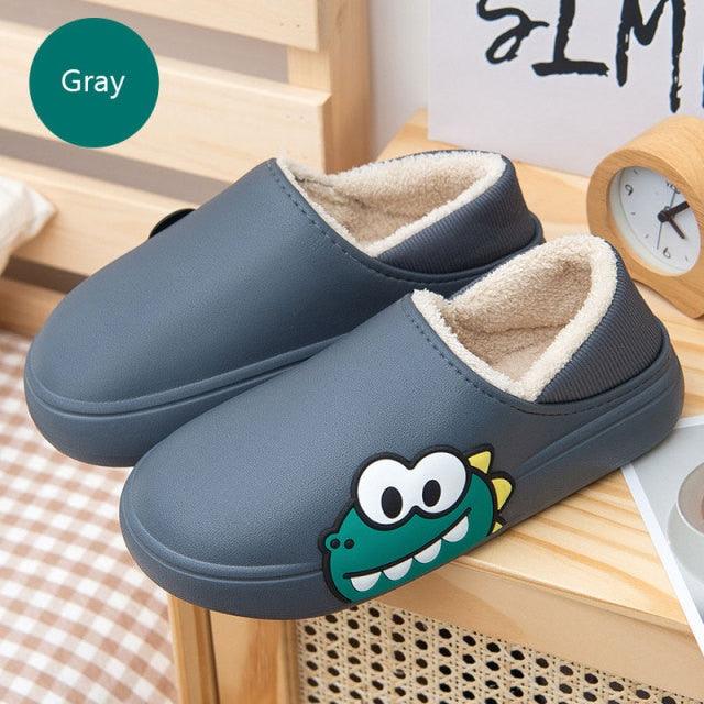 Waterproof Cotton Bear Slippers with Memory Foam & Non-Skid Sole