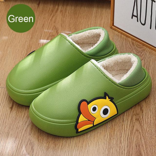 Waterproof Cotton Bear Slippers with Memory Foam & Non-Skid Sole