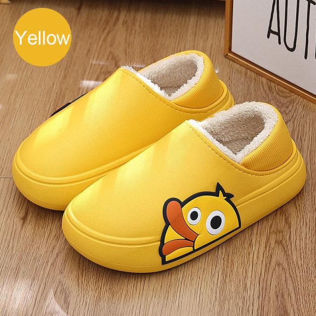 Waterproof Cotton Bear Slippers with Memory Foam & Non-Skid Sole