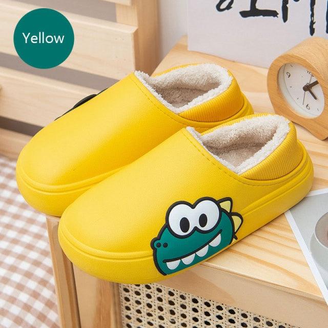 Waterproof Cotton Bear Slippers with Memory Foam & Non-Skid Sole