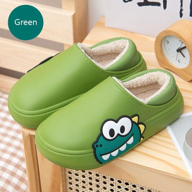 Waterproof Cotton Bear Slippers with Memory Foam & Non-Skid Sole