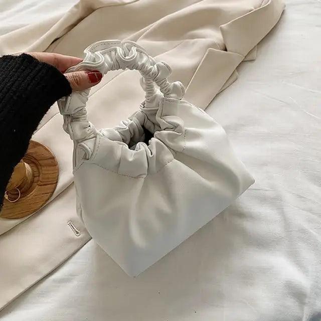Vintage Style Small Leather Messenger Bag for Women Shoulder Purse