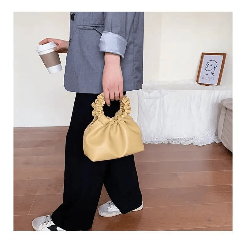 Vintage Style Small Leather Messenger Bag for Women Shoulder Purse