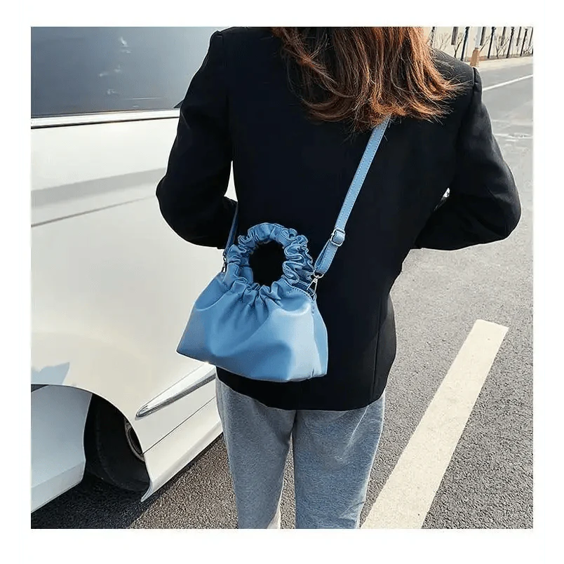 Vintage Style Small Leather Messenger Bag for Women Shoulder Purse