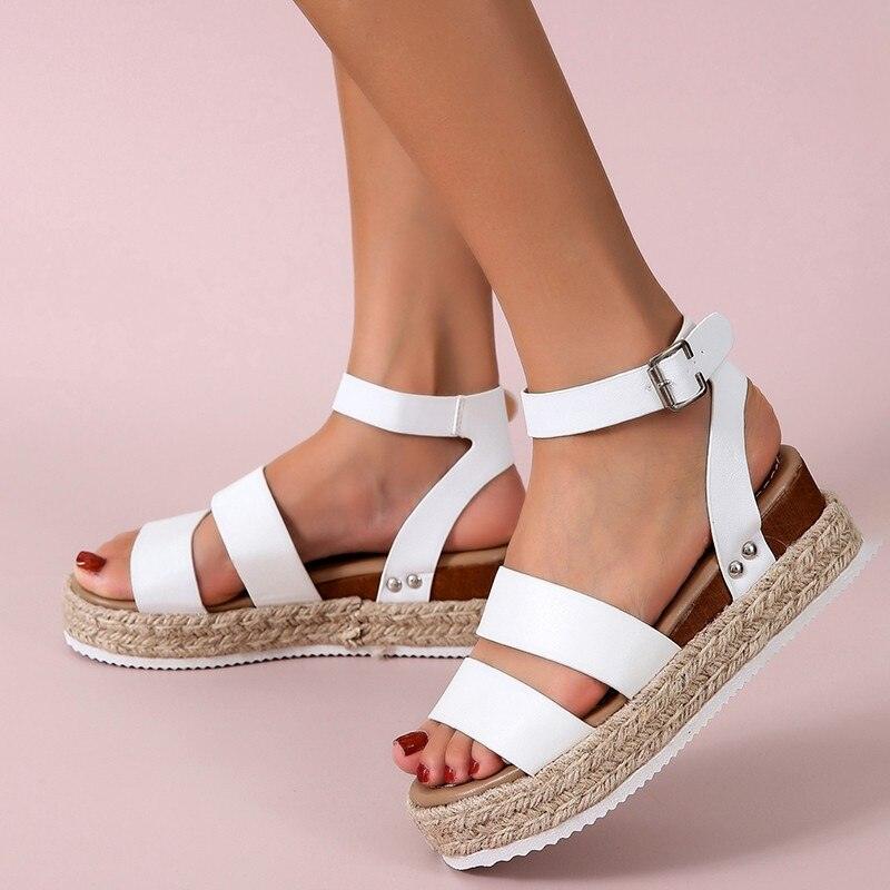 Golden Platform Sandals with Cross Strap Ankle Detail