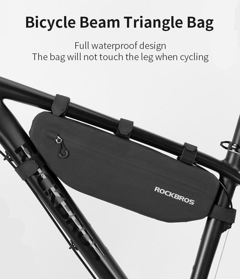 Waterproof Cycling Top Tube Bike Frame Bag - High Capacity Black